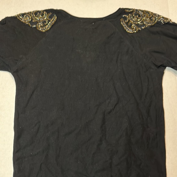 Ralph Lauren Denim & Supply Black Embellished Beaded Sweatshirt Ladies Small - Picture 4 of 7